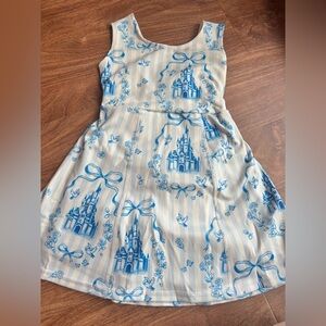 Brand new- Blue Cinderella castle Disney athletic dress with shorts